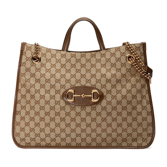 Gucci Handbags - GUCCI Classic Large GG Monogram Canvas 1955 Convertible Tote / Shoulder Bag